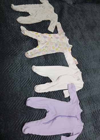Kız Bebek Fermuarlı Uzun Kollu Tulumlar