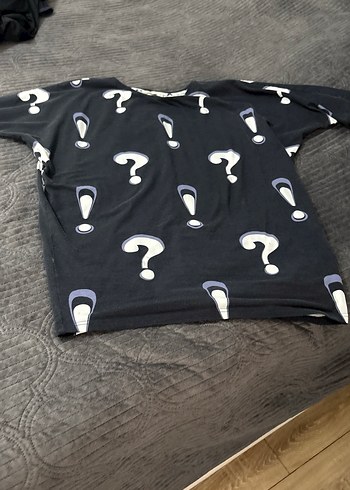 Düğmeli Gri Baskılı Hamile Tişörtü - Görsel 4