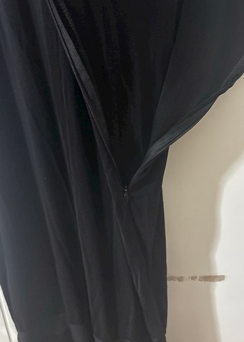 Siyah Kolsuz Uzun Keten Tulum - Görsel 7