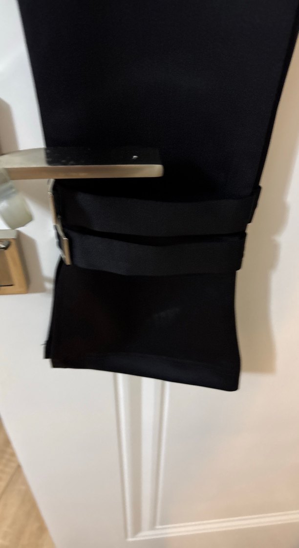 Siyah Kadın Kemerli Skinny Pantolon - Görsel 3