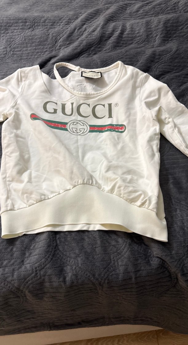 GUCCI Baskılı Beyaz Kadın Sweatshirt - Görsel 5