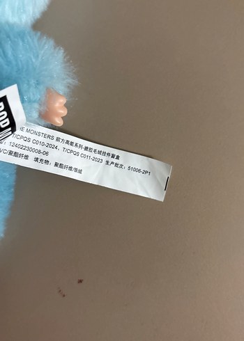 Pastel Mavi Peluş Oyuncak Canavar - Görsel 6