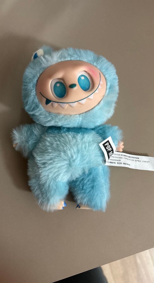 Pastel Mavi Peluş Oyuncak Canavar - Görsel 2