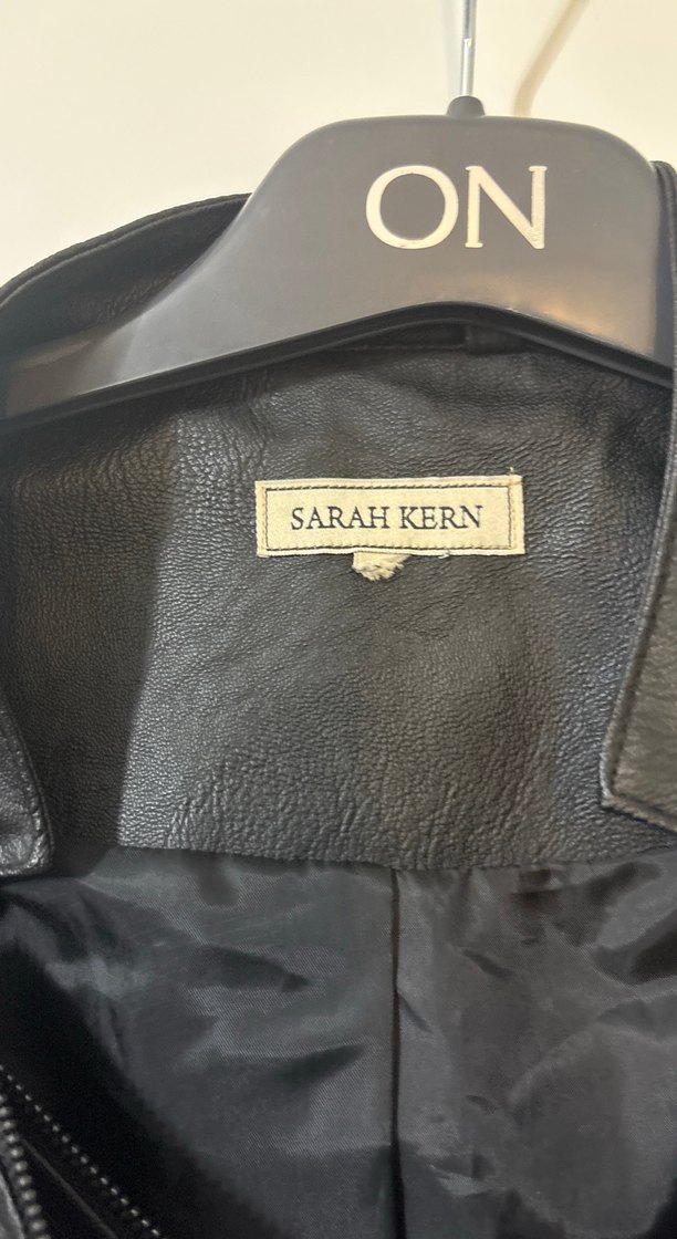 Deri Siyah Kadın Biker Ceket - Görsel 3