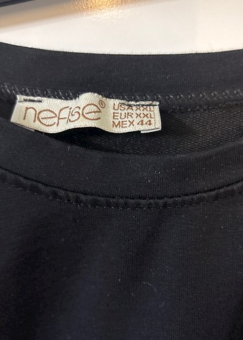 Siyah Baskılı Uzun Kadın Sweatshirt - Görsel 4