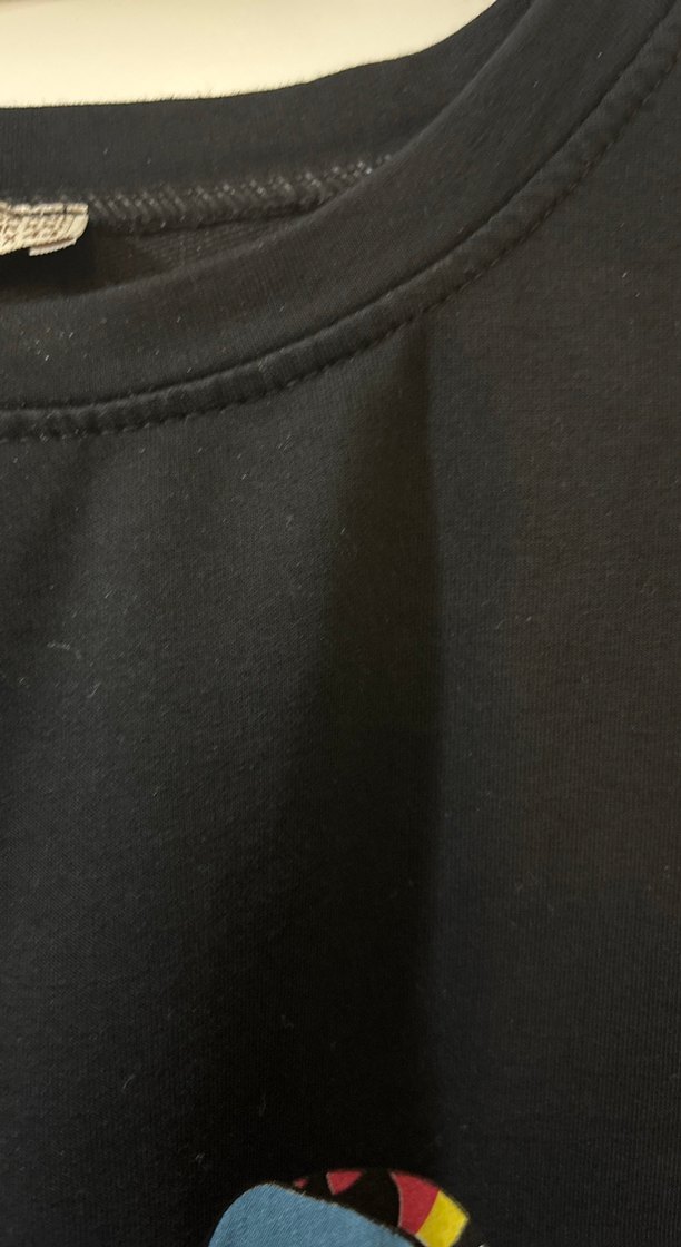 Siyah Baskılı Uzun Kadın Sweatshirt - Görsel 5