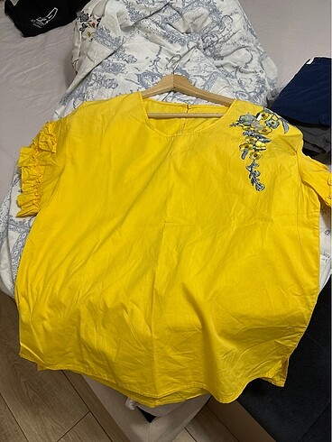 xl Beden Sarı bluz