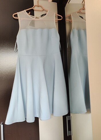 Dilvin bebe mavisi mini elbise - Görsel 4