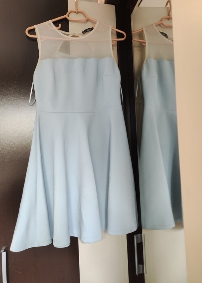 Dilvin bebe mavisi mini elbise - Görsel 4