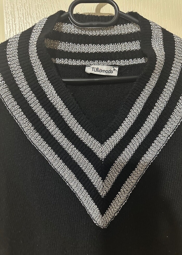 siyah triko kazak - Görsel 3