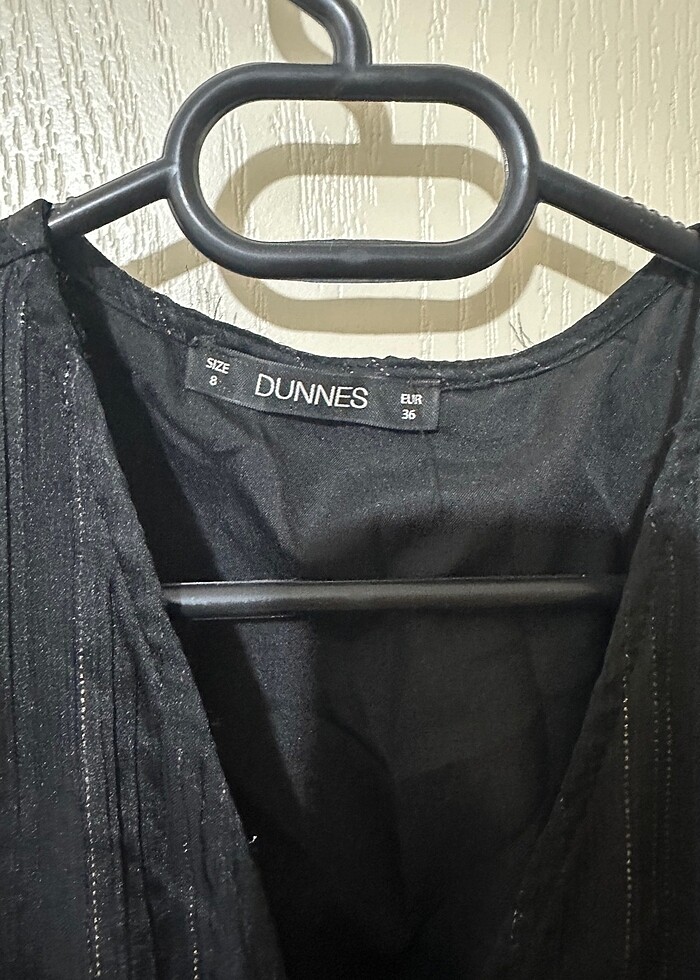 siyah şifon ışıltılı elbise - Görsel 2