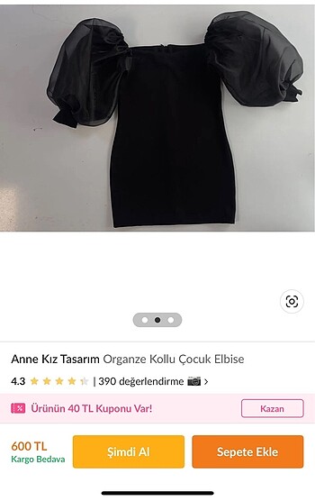 Diğer Kız çocuk siyah abiye elbise