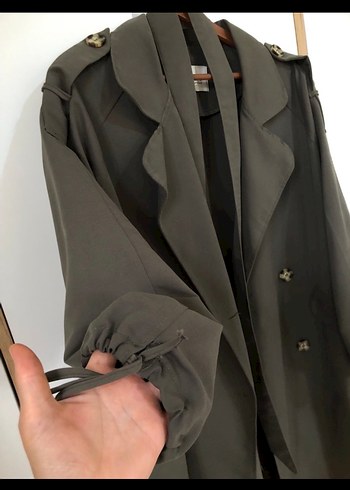 Suud Collection Asker yeşili oversize Trençkot