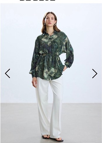 m Beden haki Renk Be blue vintage floral gömlek