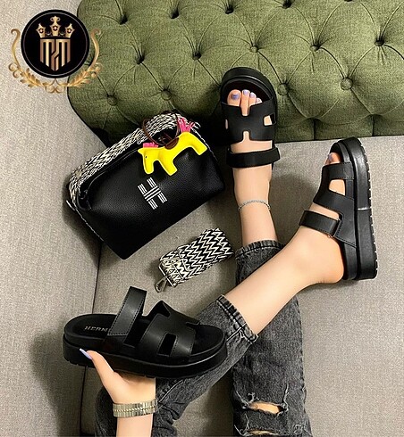 Hermes sandalet çanta set