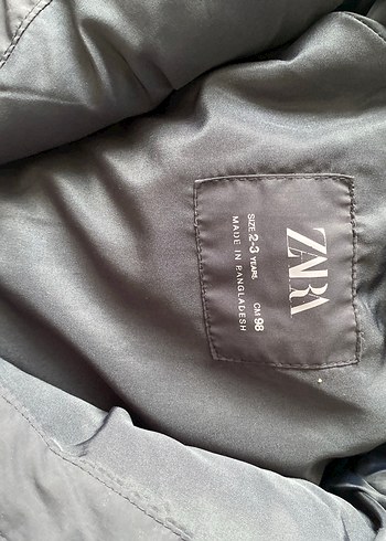 Zara Erkek Çocuk Gri Kapüşonlu Mont - Görsel 3