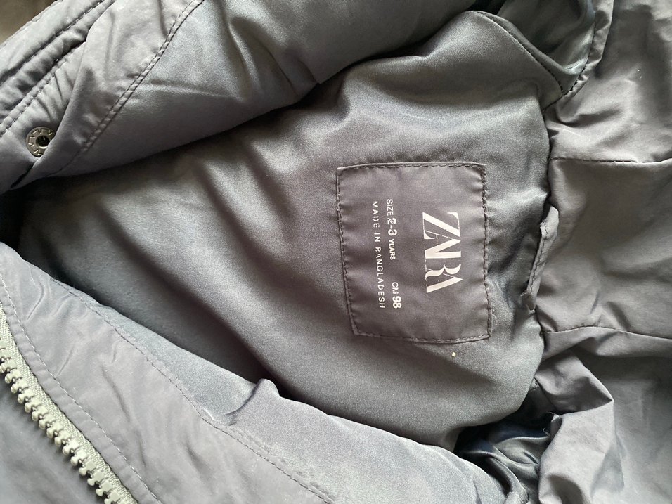 Zara Erkek Çocuk Gri Kapüşonlu Mont - Görsel 3