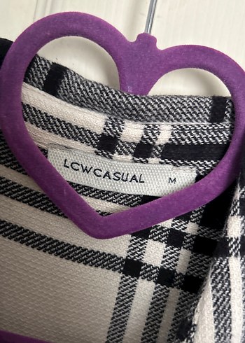 Kadın Gri Ekose Pamuklu Gömlek - Görsel 2