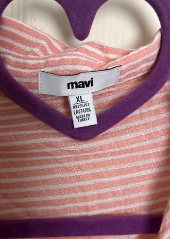 Turuncu Keten Düğmeli Kısa Kollu Gömlek - Görsel 3