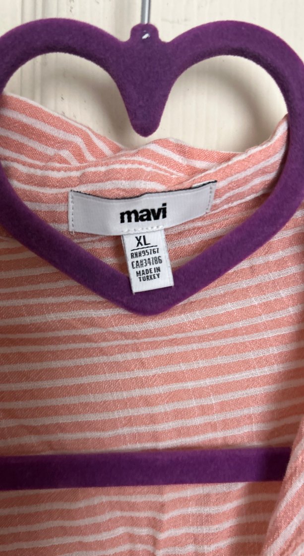 Turuncu Keten Düğmeli Kısa Kollu Gömlek - Görsel 3