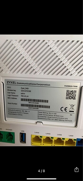 Beden Renk Zyxel vdsl modem