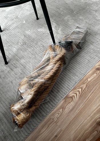 Bej Halatlı Ahşap Avize - Görsel 6