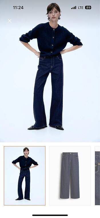 H&M wide high jeans