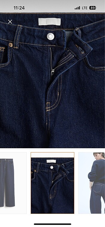 m Beden H&M wide high jeans