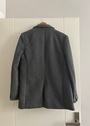 s Beden gri Renk Gri Düğmeli Kadın Blazer Ceket