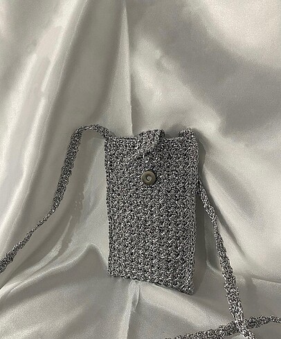  Beden Ayrabutik örgü telefon çantası