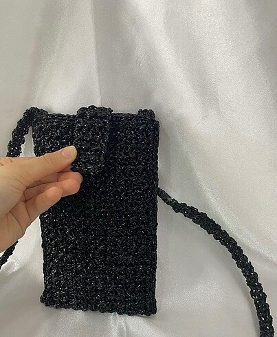  Beden Ayrabutik örgü telefon çantası