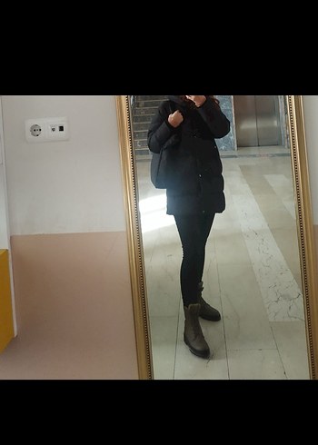 s Beden siyah Renk Siyah Kemerli Kadın Midi Kaban