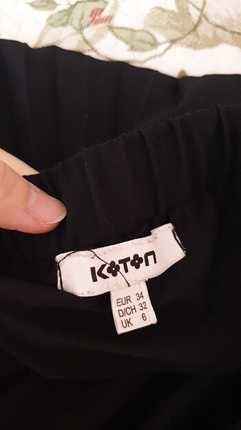 34 Beden siyah Renk KOTON ŞİFON ETEK
