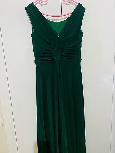 Şifon abiye zümrüt yeşili - Görsel 6
