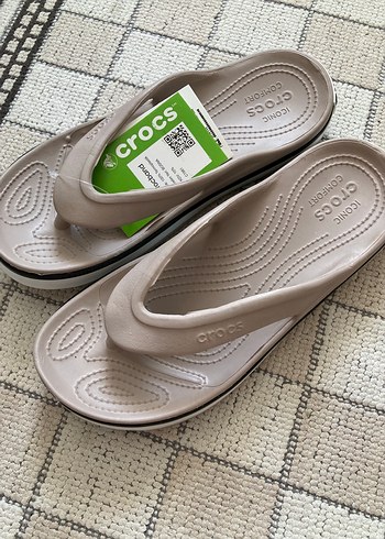 38 Beden camel Renk Crocs Kadın Bej Terlik
