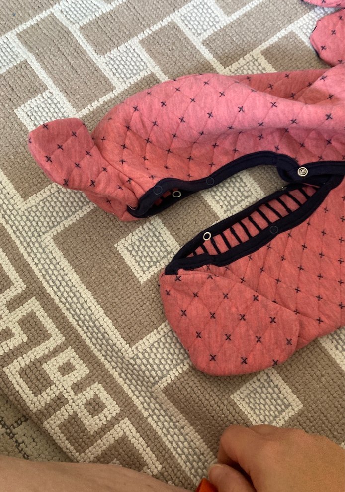 Pembe Örme Bebek Kız Tulumu Kulaklı Kapüşonlu - Görsel 3