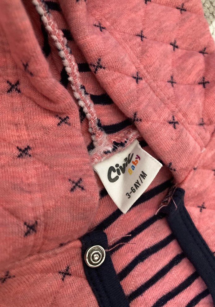 Pembe Örme Bebek Kız Tulumu Kulaklı Kapüşonlu - Görsel 2