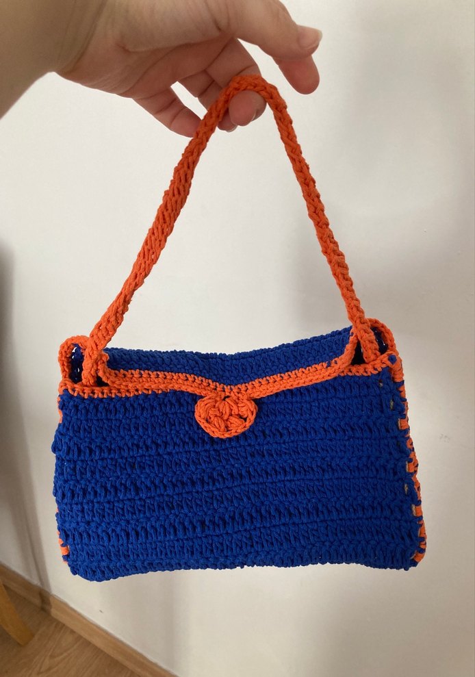 Renkli El Örgü Kadın Çanta - Görsel 3