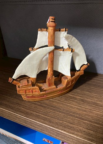 Renkli Türkiye Temalı Alçı Gemi Biblosu - Görsel 2