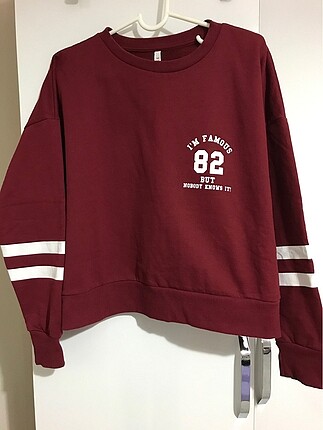 Defacto Bordo Renk Sweatshirt
