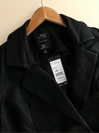Mavi Mavi deri blazer ceket