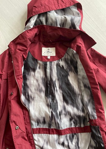 Bordo Kadın Yağmurluk - Görsel 4