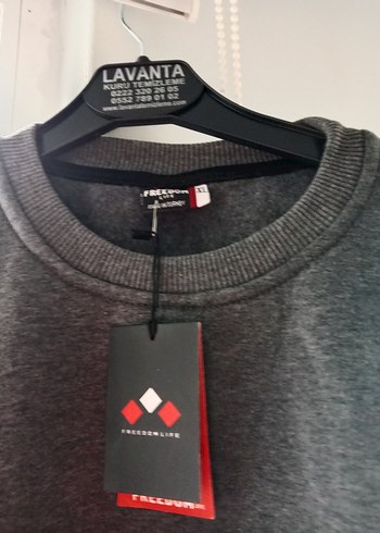 Gri Uzun Kollu Salaş Sweatshirt - Görsel 3