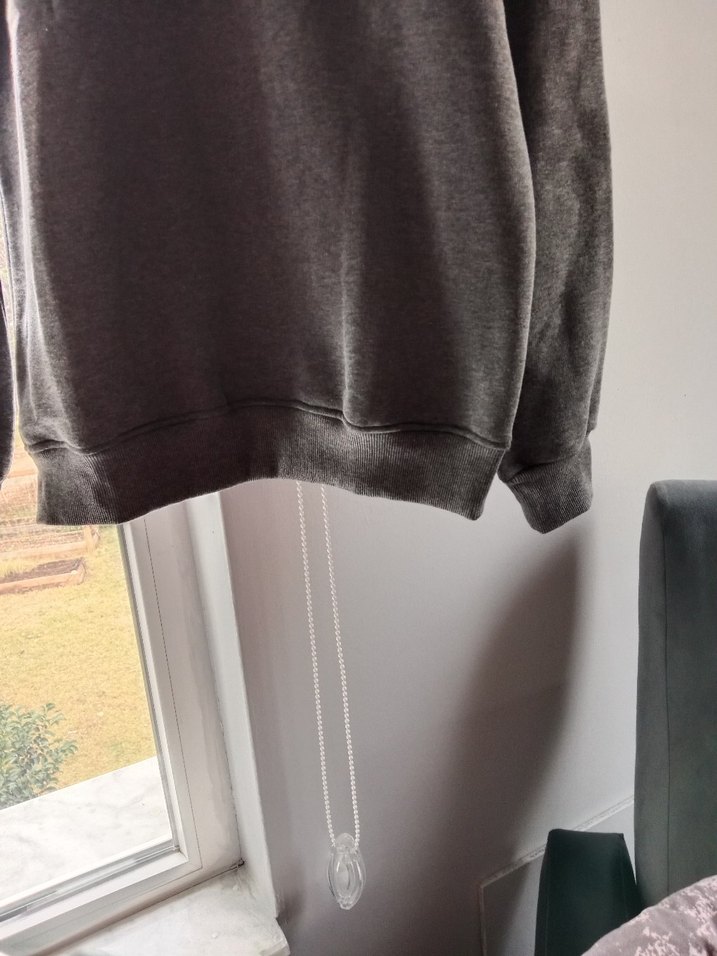 Gri Uzun Kollu Salaş Sweatshirt - Görsel 5