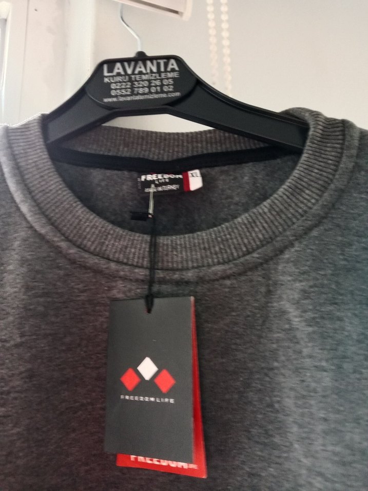 Gri Uzun Kollu Salaş Sweatshirt - Görsel 3