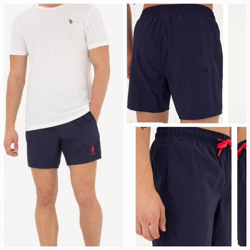 US POLO ASSN Erkek Lacivert  DENIZ Şortu - Görsel 2