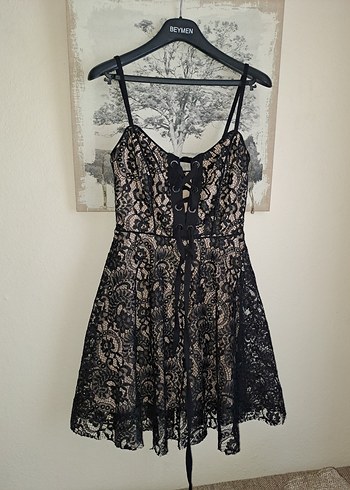 KEIKEI PRETTY Siyah Dantel Detaylı ELBISE 36 - Görsel 11