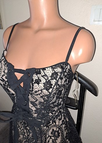 KEIKEI PRETTY Siyah Dantel Detaylı ELBISE 36 - Görsel 7