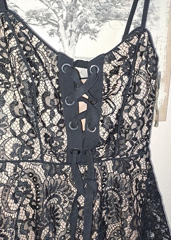 KEIKEI PRETTY Siyah Dantel Detaylı ELBISE 36 - Görsel 13