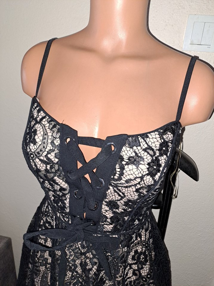 KEIKEI PRETTY Siyah Dantel Detaylı ELBISE 36 - Görsel 5